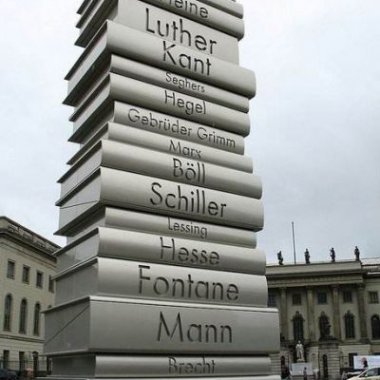 不锈钢城市书籍标志牌雕塑
