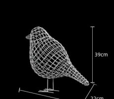 不锈钢镂空小鸟雕塑