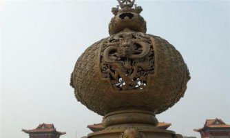 龙寺庙铜浮雕香炉