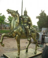 骑马的战士西方人物铜雕