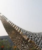 不锈钢镂空字母遮阳亭子广场雕塑