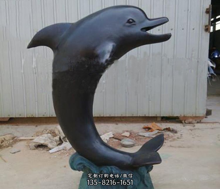 海豚海洋动物喷泉铜雕塑 