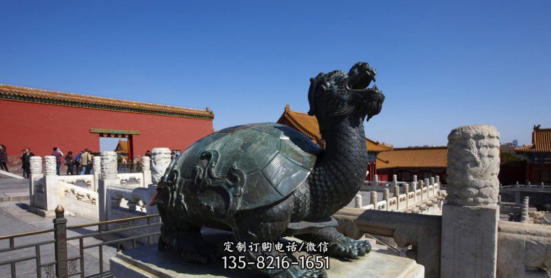 公园龙龟景观铜雕