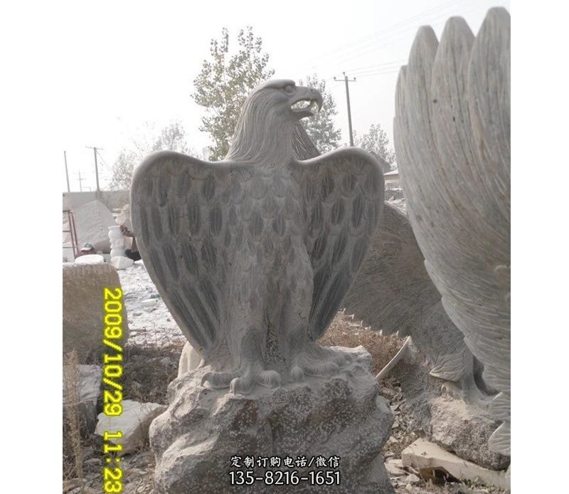 大理石老鹰雕塑图片