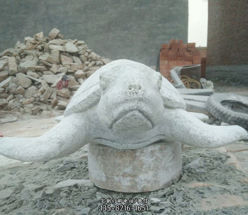 海边动物海龟石雕图片