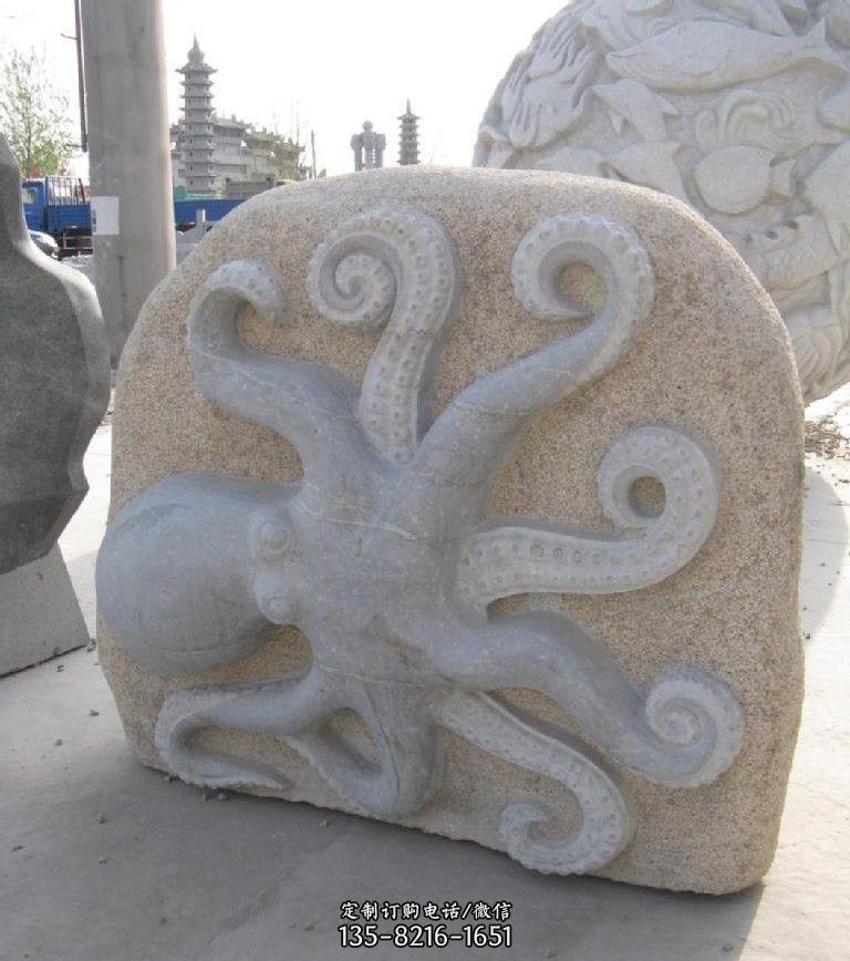 大理石章鱼浮雕