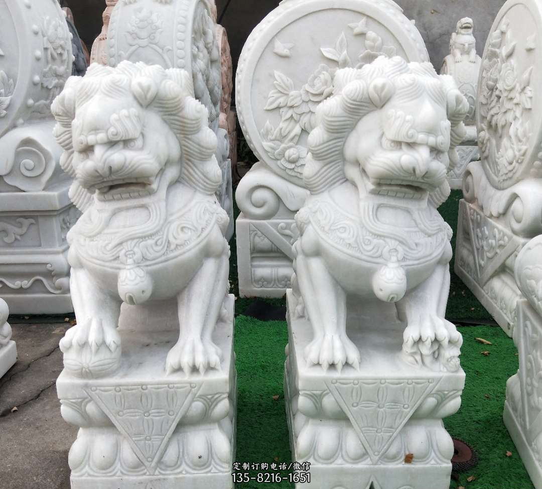 汉白玉故宫制作狮子雕塑