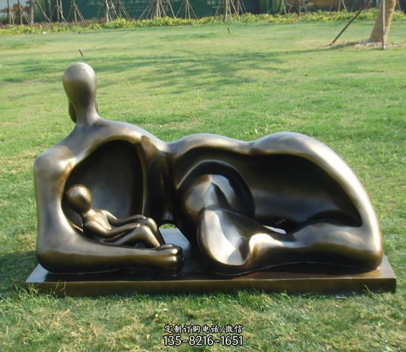 抽象人物母爱铜雕公园景观雕塑