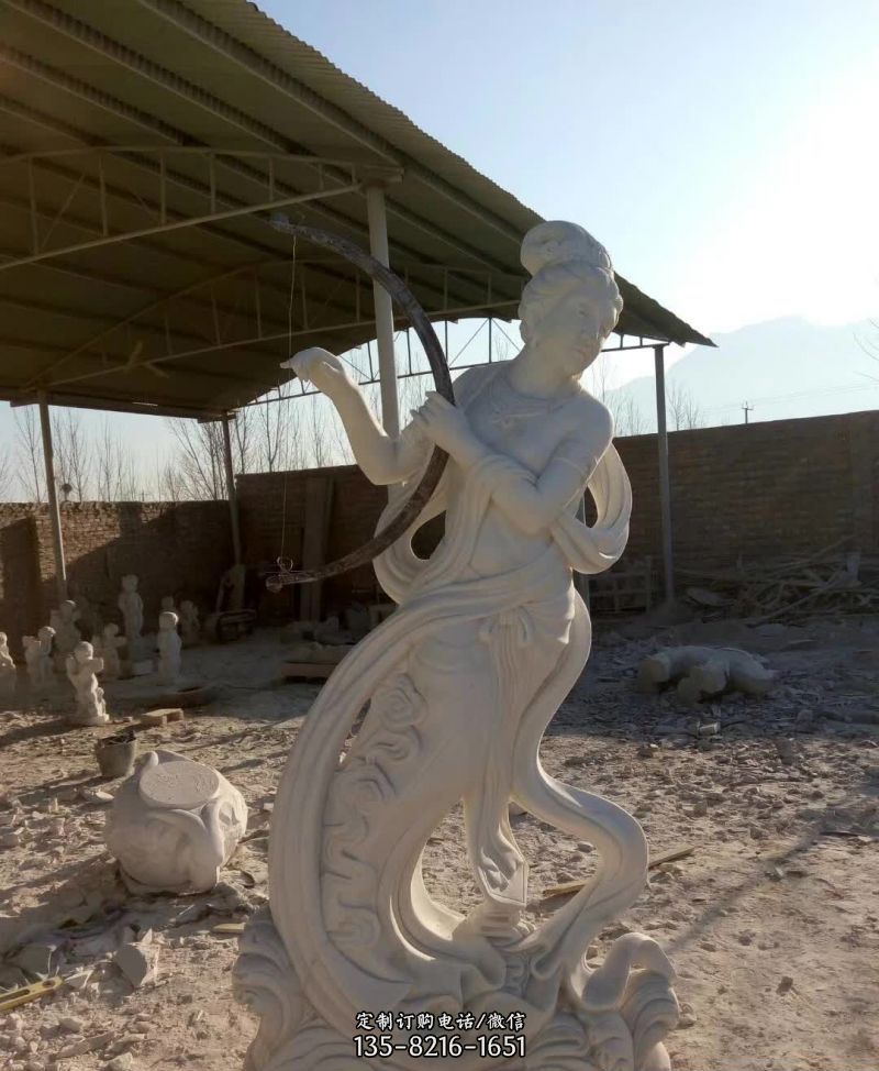 古代仙女石雕-蓬莱仙女雕像