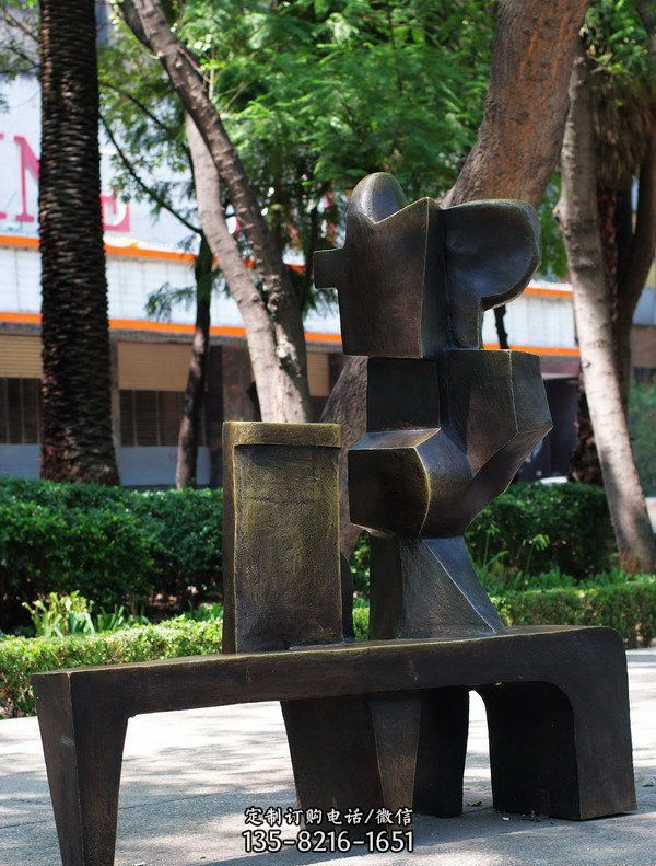 公园抽象座椅景观铜雕