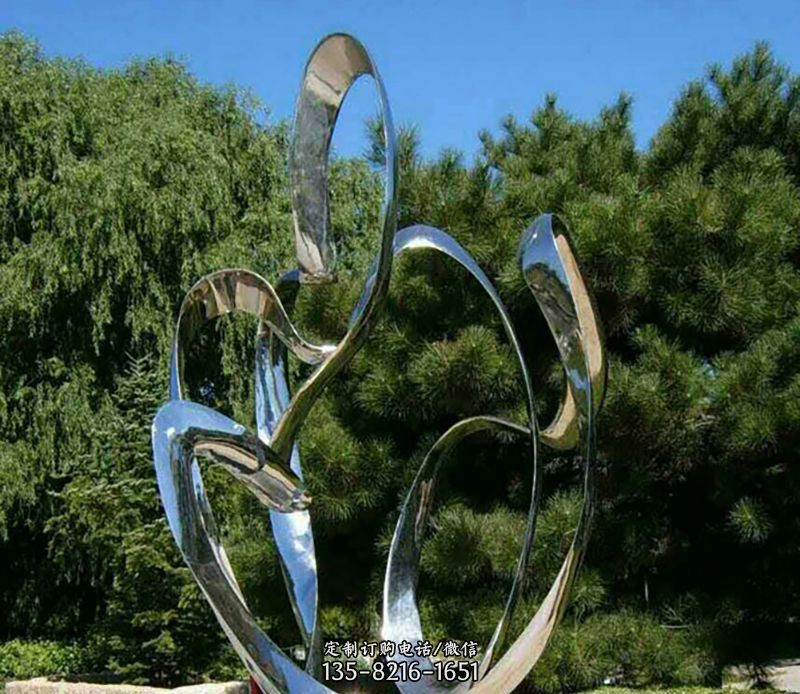不锈钢抽象公园雕塑