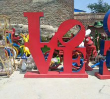 不锈钢公园爱情字母雕塑