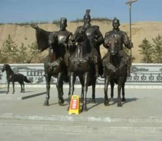 将军骑马广场景观铜雕