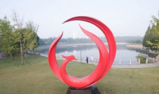 不锈钢公园抽象凤凰雕塑