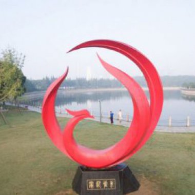 不锈钢公园抽象凤凰雕塑