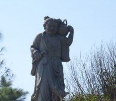 大型八仙之蓝采和大理石雕像