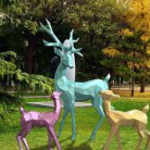 创意鹿雕塑