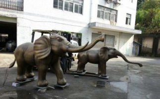 门口大象动物铜雕
