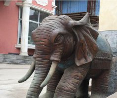 动物大象公园铜雕摆件