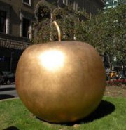 公园大型苹果铜雕