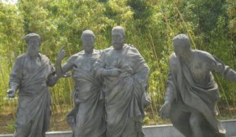 公园西方名人人物铜雕