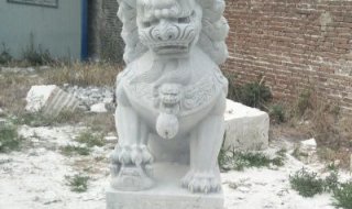 北京看门狮子石雕