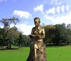 公园校园铜雕看书人物雕塑