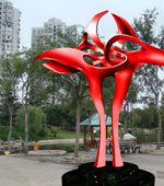 大型抽象仙鹤公园不锈钢雕塑