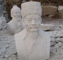 古代人物胸像公园石雕