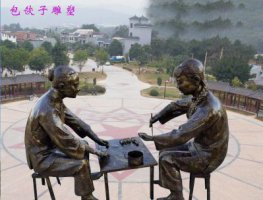 包饺子公园人物雕塑