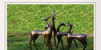 玻璃钢抽象小鹿雕塑