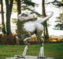 不锈钢动物恐龙雕塑