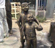 古代儿童铜雕-景观铜雕塑儿童雕塑