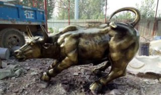 广场铜牛雕塑-铜雕藏传佛像