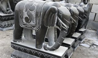 仿古青石大象雕塑