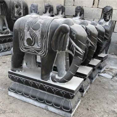 仿古青石大象雕塑