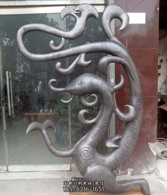 抽象蛇景观动物铜雕