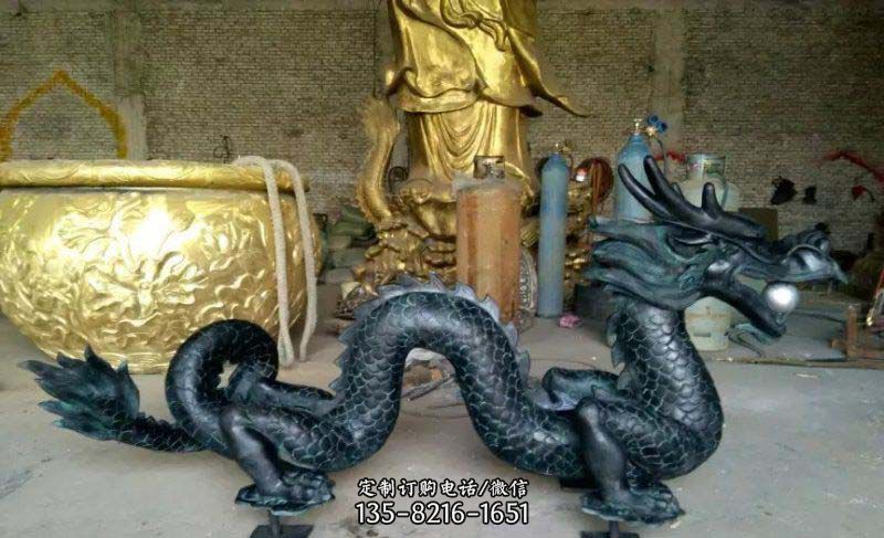 铸铜双龙戏珠广场铜雕