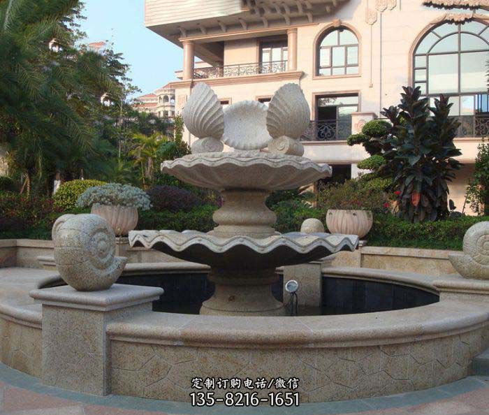 别墅景观蜗牛喷泉石雕图片