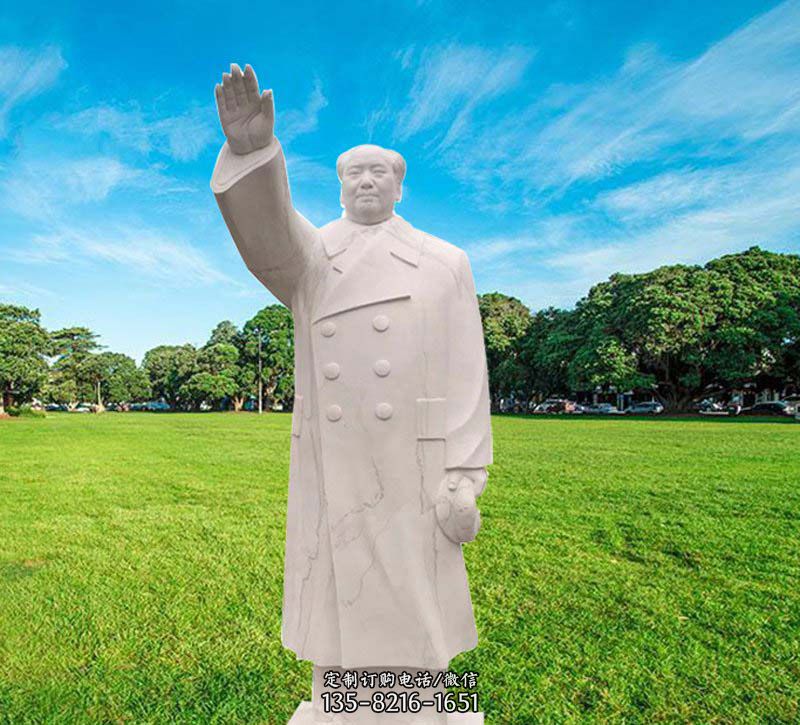 毛泽东挥手伟人石雕图片