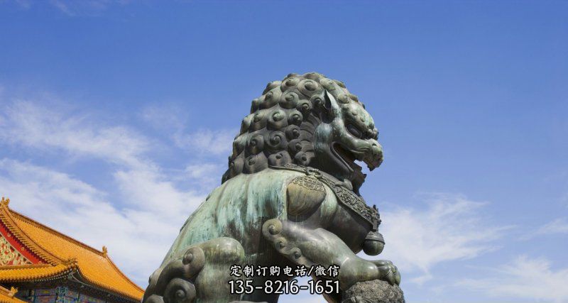 青铜故宫狮铜狮子雕塑