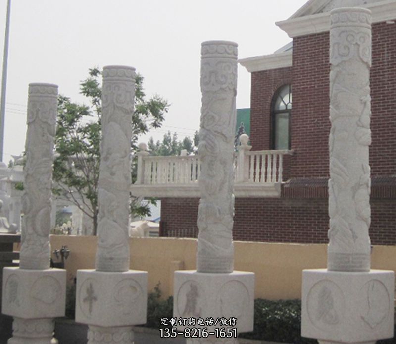 十二生肖柱子石雕图片