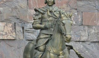 公园骑马的将军人物铜雕