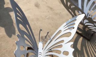 不锈钢镂空蝴蝶雕塑 广场公园景观动物雕塑