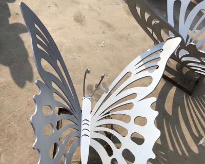 不锈钢镂空蝴蝶雕塑 广场公园景观动物雕塑
