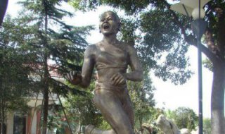 公园跑步的女人景观铜雕