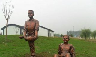 公园儿童嬉戏人物铜雕
