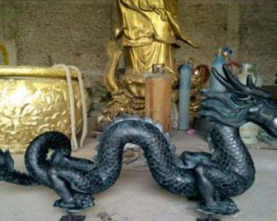 铸铜双龙戏珠广场铜雕