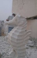 大理石海马雕塑