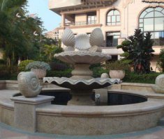 别墅景观蜗牛喷泉石雕